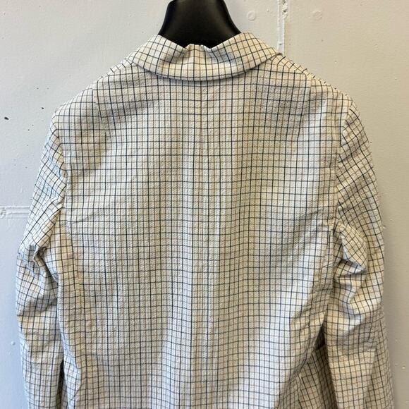 NWT PS Paul Smith Plaid Baggy Lined Blazer Jacket Double Breasted Sz 10 White - Picture 9 of 14